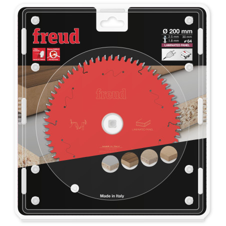 Lame pour scie circulaire portative D200 2,5/1,8 AL30 Z64 BA -2° Freud