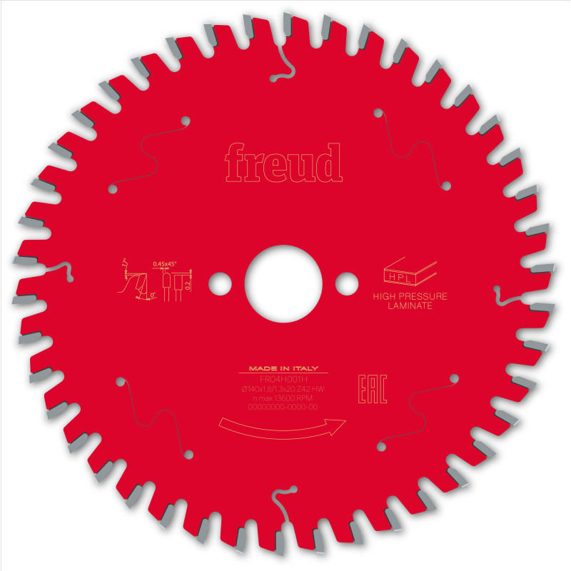 Lame pour scie circulaire portative filaire/sans fil D140 1,8/1,3 AL20 Z42 TP 0° Freud