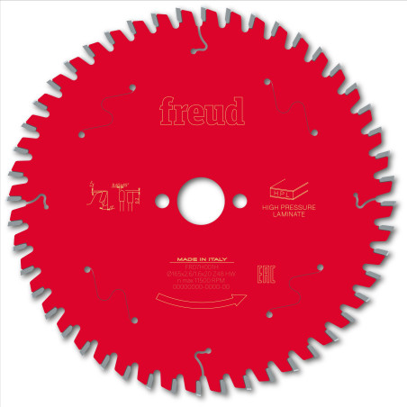 Lame pour scie circulaire portative D165 2,6/1,6 AL20 Z48 TP 0° Freud