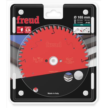 Lame pour scie circulaire portative D165 2,6/1,6 AL20 Z48 TP 0° Freud
