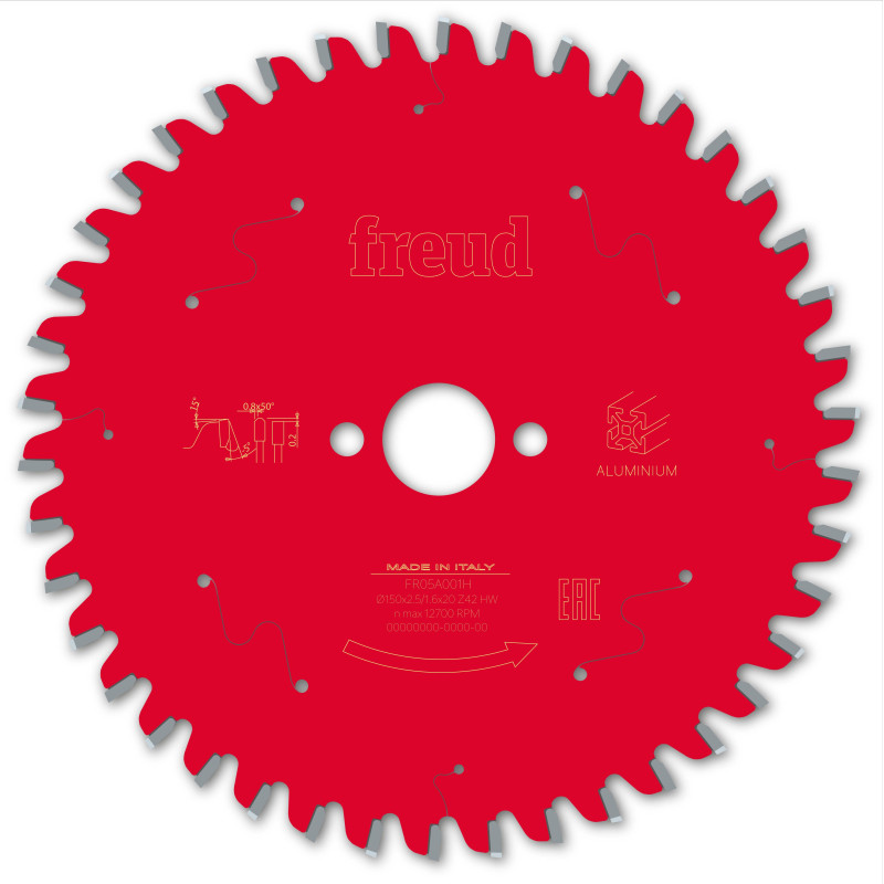 Lame pour scie circulaire portative D150 2,5/1,6 AL20 Z42 TP -5° Freud