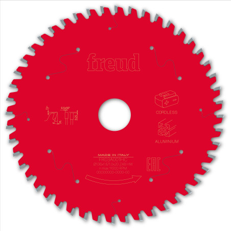 Lame pour scie circulaire portative sans fil D136 1,6/1 AL20 Z48 TP 0° Freud