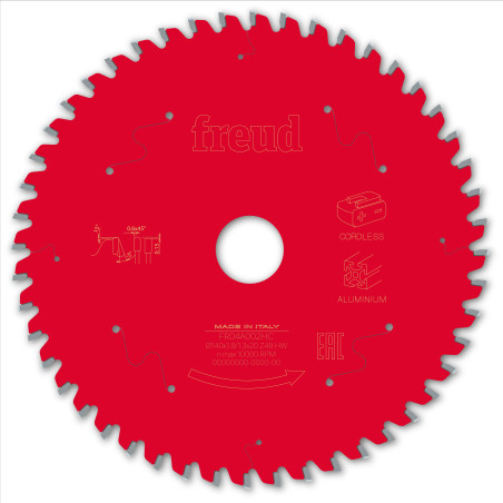 Lame pour scie circulaire portative sans fil D140 1,8/1,3 AL20 Z48 TP -5° Freud