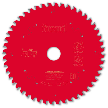 Lame pour scie circulaire portative sans fil D150 1,8/1,3 AL20 Z48 TP 0° Freud