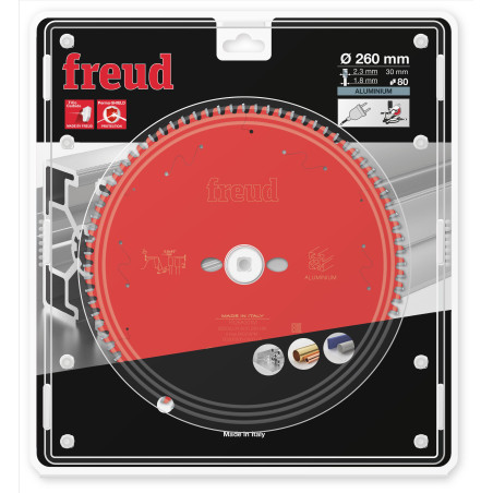 Lame pour scie circulaire portative D260 2,3/1,8 AL30 Z80 TP -5° Freud