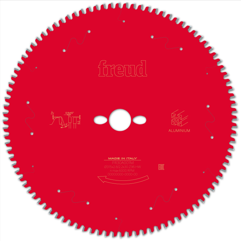 Lame pour scie circulaire portative D315 2,8/2,2 AL30 Z96 TP -5° Freud