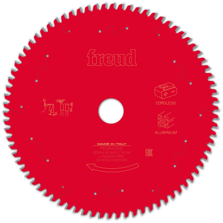 Lame pour scie circulaire portative sans fil D250 2,4/1,8 AL30 Z78 TP 0° Freud