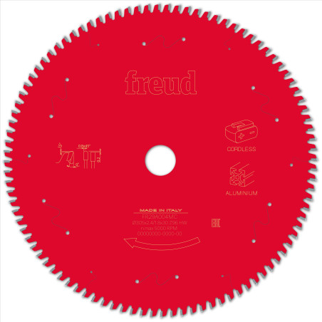 Lame pour scie circulaire portative sans fil D305 2,4/1,8 AL30 Z96 TP 0° Freud