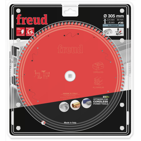 Lame pour scie circulaire portative sans fil D305 2,4/1,8 AL30 Z96 TP 0° Freud