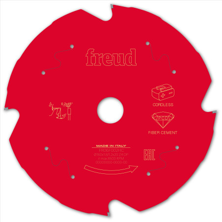 Lame diamant pour scie circulaire portative sans fil D160 1,8/1,2 AL20 Z4 TD 10° Freud