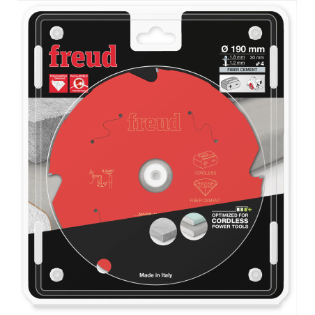 Lame diamant pour scie circulaire portative sans fil D190 1,8/1,2 AL30 Z4 TD 10° Freud