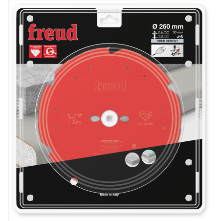 Lame diamant pour scie circulaire portative D260 2,4/1,8 AL30 Z6 TD 10° Freud