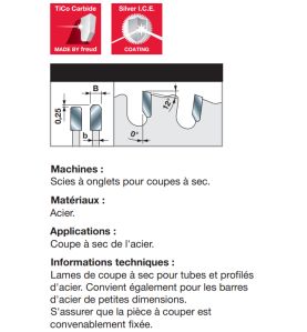 Lame de coupe à sec pour métaux ferreux D300 2,6/2,2 AL30 Z80 TD