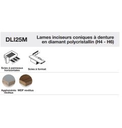 Lame d'inciseur conique industriel en diamant polycri. D215 4,3-5,1/3,2 AL50 Z42