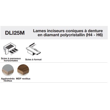 Lame d'inciseur conique industriel en diamant polycri. D215 4,3-5,1/3,2 AL50 Z42
