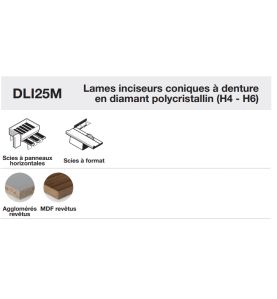 Lame d'inciseur conique industriel en diamant polycri. D120 2,8-3,6/2,2 AL22 Z24