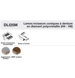 Lame d'inciseur conique industriel en diamant polycri. D120 2,8-3,6/2,2 AL20 Z24