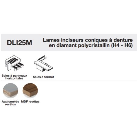 Lame d'inciseur conique industriel en diamant polycri. D120 2,8-3,6/2,2 AL20 Z24