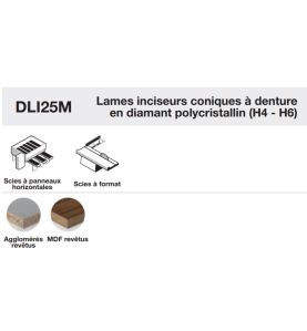 Lame d'inciseur conique industriel en diamant polycri. D200 4,7-5,5/3,5 AL65 Z36