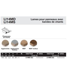 Lame pour plaqueuse de chants D140 AL30 E3,2/2,2 Z28-4