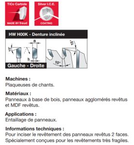 Lame pour plaqueuse de chants D140 AL30 E3,2/2,2 Z28-4