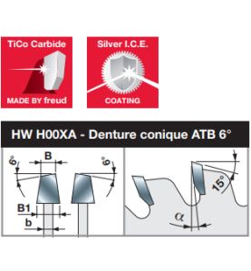 Lame d'inciseur conique industriel D150 3,4-4,7/2,2 AL30 Z36 conique