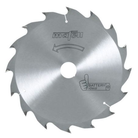 Lame de scie au carbure, 185 x 1,2/1,8 x 20 mm, 16 dents, denture alternée, Battery ideal - Mafell 092494