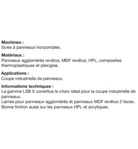 Lame scie à plat industrielle haute performance D450 4,4/3,2 AL30 Z72 TP 15°