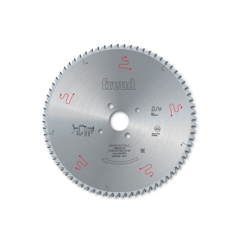Lame scie à plat auto. industrielle haute performance D550 5,2/3,5 AL40 Z60 15° Lame scie à plat auto. industrielle haute performance D550 5,2/3,5 AL40 Z60 15°