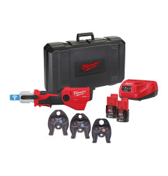 M12 Onehpt-202C V-Set 2 - Sertisseuse One Key, 12V, 2 Ah, 3 Mâchoires Profil V 4933481035 Milwaukee