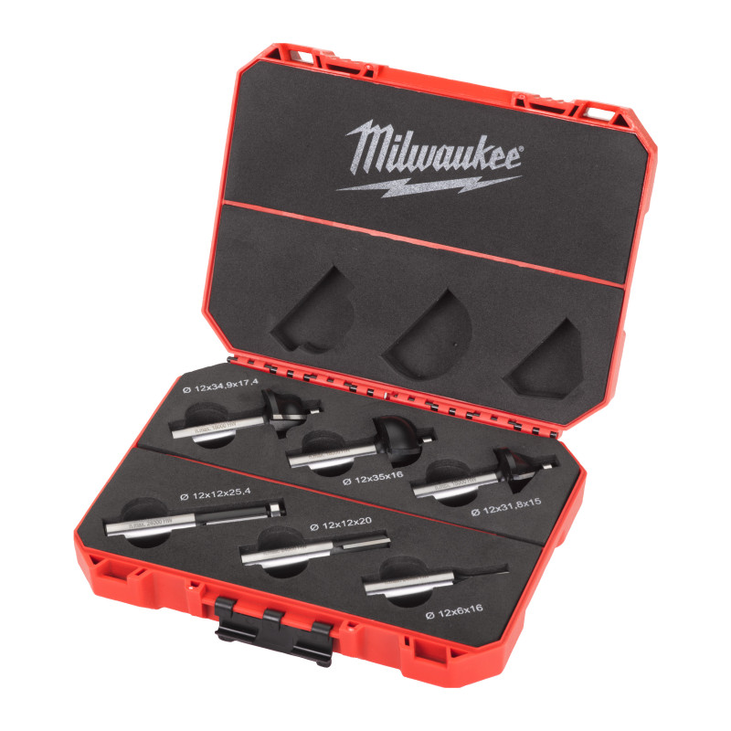 Kit De 6 Mèches Pour Défonceuse 12 Mm 4932493578 Milwaukee