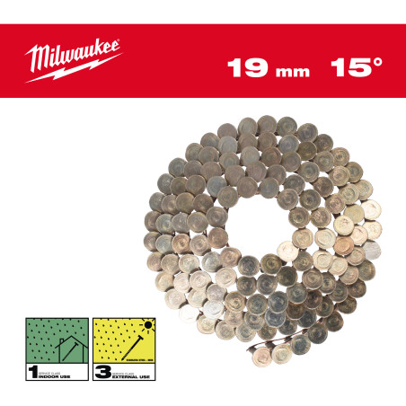 Boîte 2880 Clous Rouleau 15°Rh 3,05X19 Mm/Rs/G (X1) (X1) 4932499310 Milwaukee