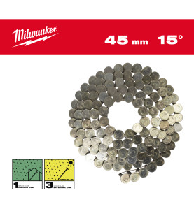 Boîte 1440 Clous Rouleau 15°Rh 3,05X45 Mm/Rs/G (X1) 4932499315 Milwaukee