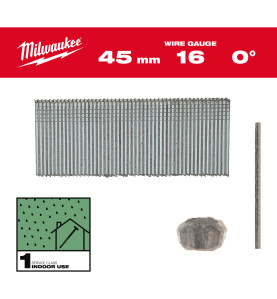 Boite De 2500 Clous Gauge 16 Galva 45 Mm (X1) 4932498315 Milwaukee
