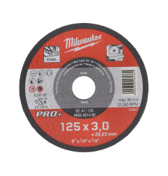 Disque À Tronçonner Pro+ 125 Mm Épaisseur 3 Mm Droits Pro+ (X1) 4932451492 Milwaukee