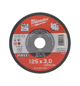 Disque À Tronçonner Pro+ 125 Mm Épaisseur 3 Mm Droits Pro+ (X1) 4932451492 Milwaukee
