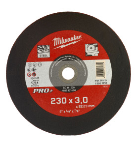 Disque À Tronçonner Pro+ 230 Mm Épaisseur 3 Mm Droits Pro+ (X1) 4932451494 Milwaukee