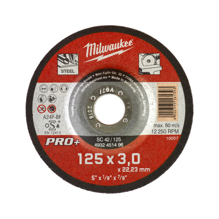 Disque À Tronçonner Pro+ 125 Mm Épaisseur 3 Mm Deportes Pro+ (X1) 4932451496 Milwaukee