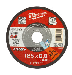 Disque À Tronçonner Pro+ 125 Mm X 0,8 Mm  (X1) 4932498201 Milwaukee