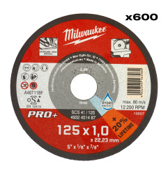 Disque À Tronçonner Pro+ 125 Mm Épaisseur1 Mm Pro+ (X600) 4932500580 Milwaukee