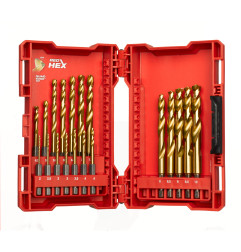 Set 19 Forets Métaux Hss-G Red Hex 48894760 Milwaukee