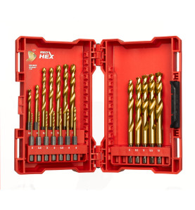 Set 19 Forets Métaux Hss-G Red Hex 48894760 Milwaukee