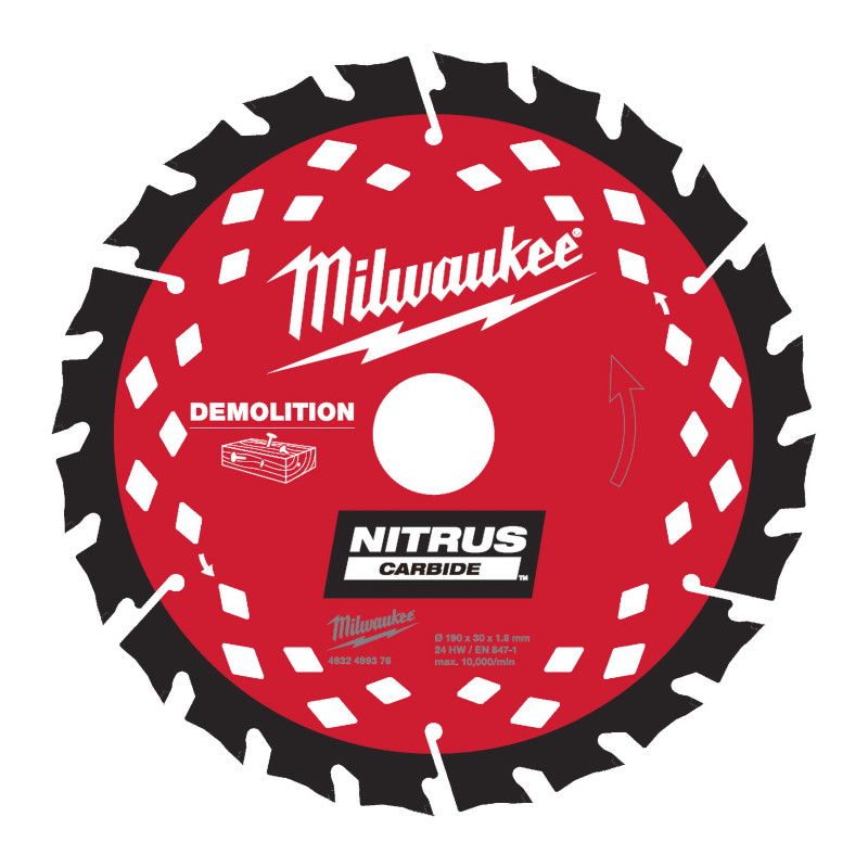 Lame Scie Circulaire Nitrus 190X30X1,6/24 Alternee (X1) 4932499376 Milwaukee Lame Scie Circulaire Nitrus 190X30X1,6/24 Alternee (X1) 4932499376 Milwaukee