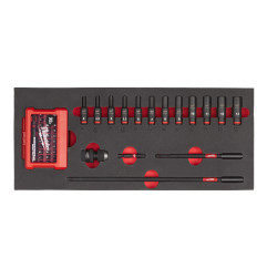 Module Mousse Douilles À Choc Longues 1/4 (17 Pc) 4932493386 Milwaukee