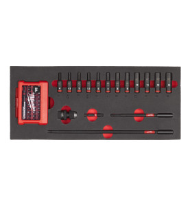 Module Mousse Douilles À Choc Longues 1/4 (17 Pc) 4932493386 Milwaukee