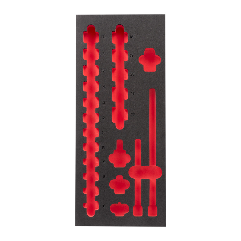 Insert Mousse Vide Douilles 3/8 (23 Pc) 4932493387 Milwaukee