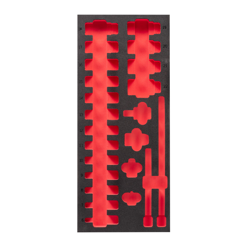 Insert Mousse Vide Douilles Longues 3/8 (23 Pc) 4932493389 Milwaukee