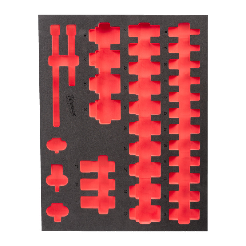 Insert Mousse Vide Douilles Longues 1/2 (34 Pc) 4932493393 Milwaukee Insert Mousse Vide Douilles Longues 1/2 (34 Pc) 4932493393 Milwaukee
