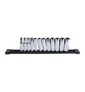 Set De Douilles Métrique Profondes 12 Pans Carre 3/8" 12 Pcs 4932498796 Milwaukee