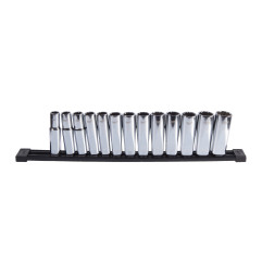 Set De Douilles Métrique Profondes 12 Pans Carre 1/2" 13 Pcs 4932498798 Milwaukee